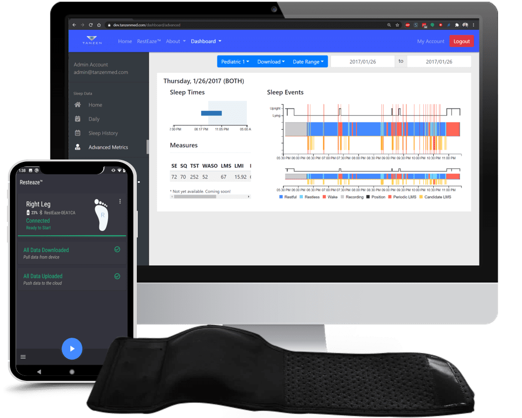 Rest Eaze by Tanzen Medical | A wearable device designed to aid in the diagnosis of sleep disorders