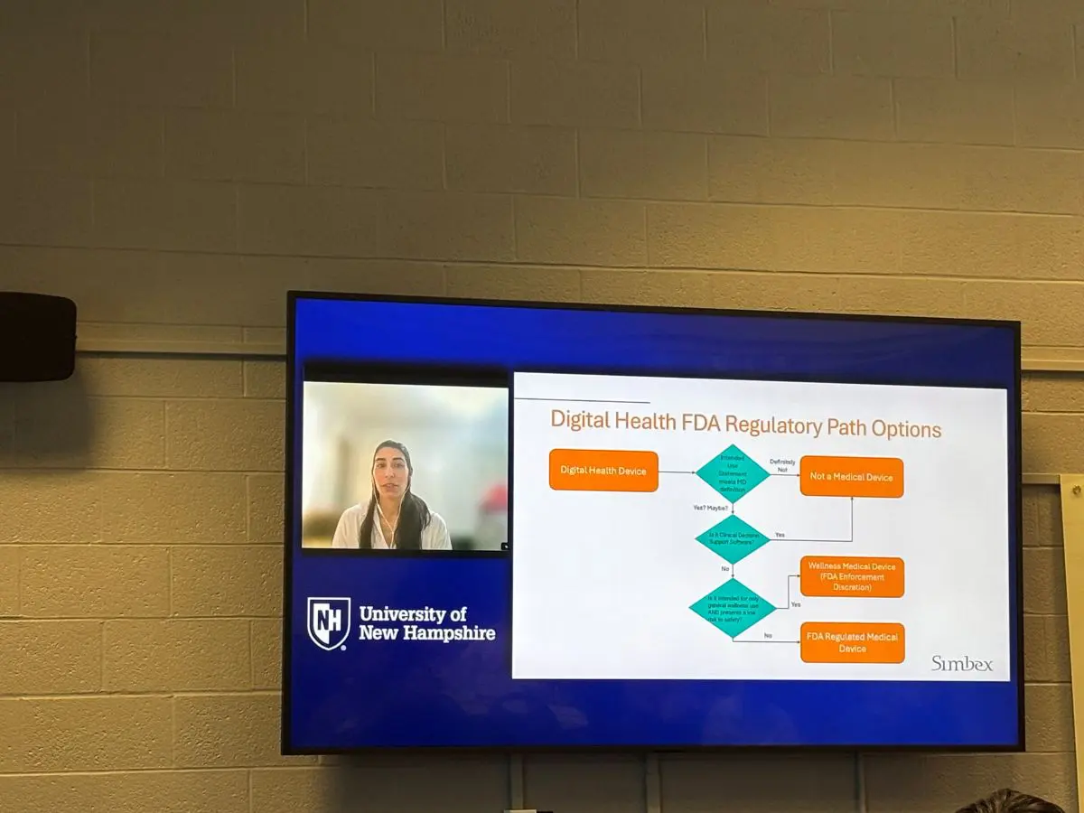 Amaris Ajamil speaking at the UNH digital health session