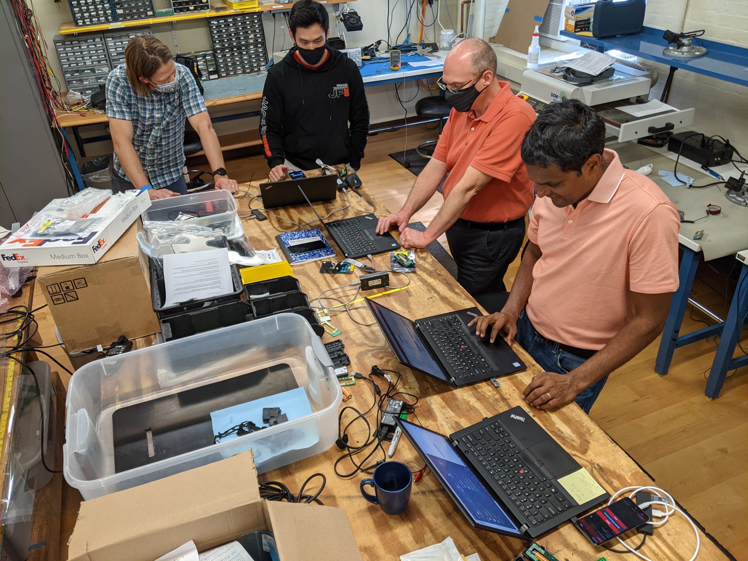 Multidisciplinary team working on NXT