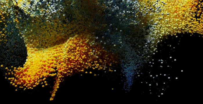 3d render of abstract art with surreal explosion powder foam clo